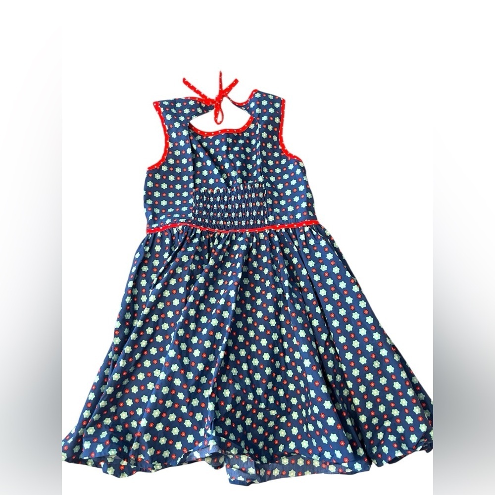 Wildflowers Daydream Believer Blue Floral Sleeveless Dress Open back Sz 12 - Picture 4 of 6